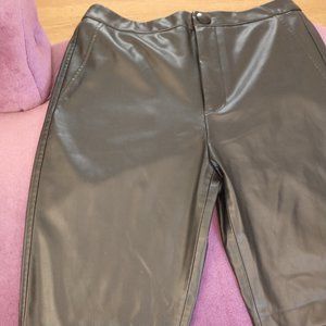 Zara Vegan Leather Leggings, Sz L